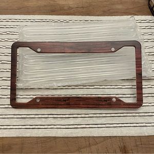 License plate frame license plate wood car accessory!